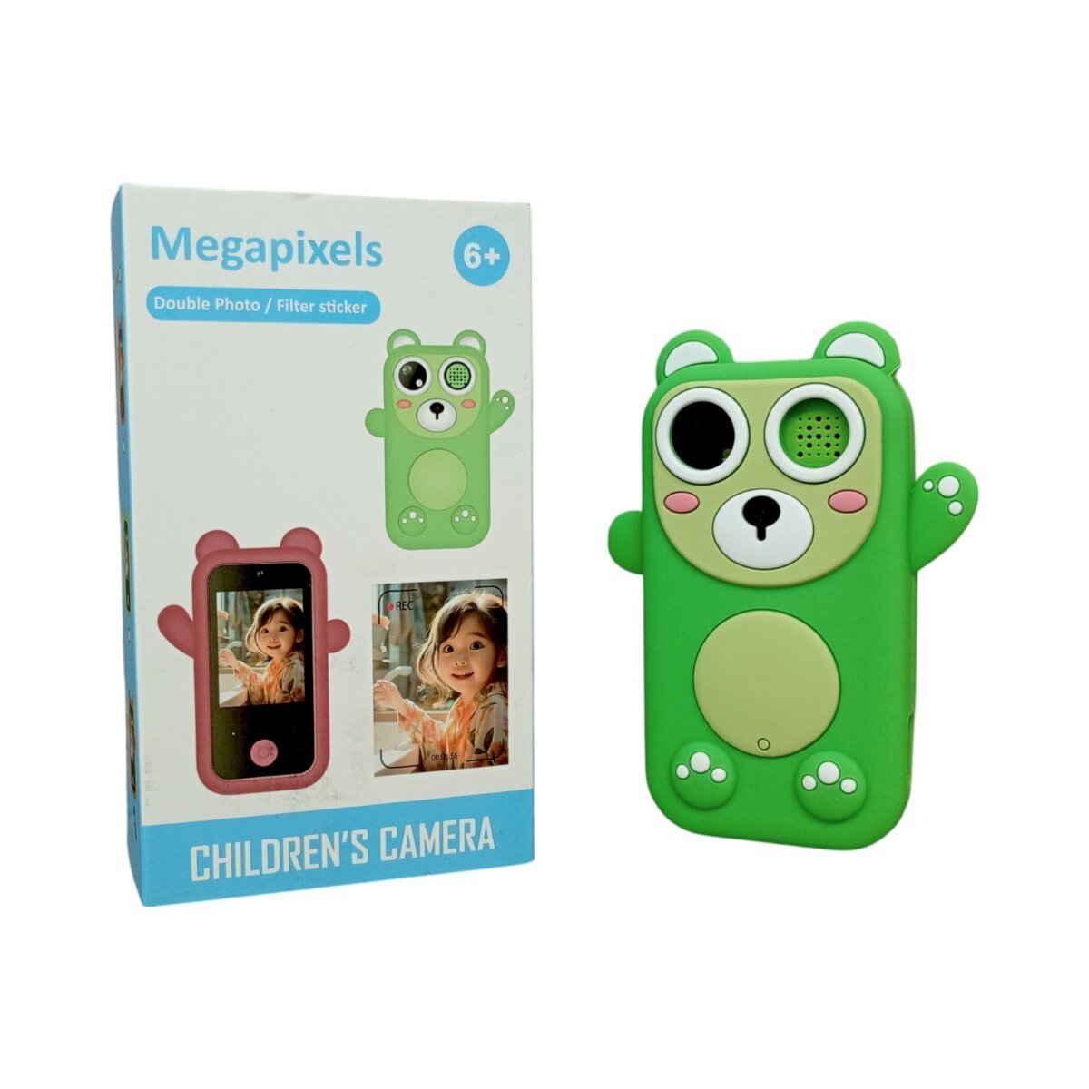 Teddy Megapixels Phone Shaped Camera For Kids | Dual Camera for Selfies Advance Video function to Kids Creativity Capture Entertaining Games For Kids | 5+ Years.