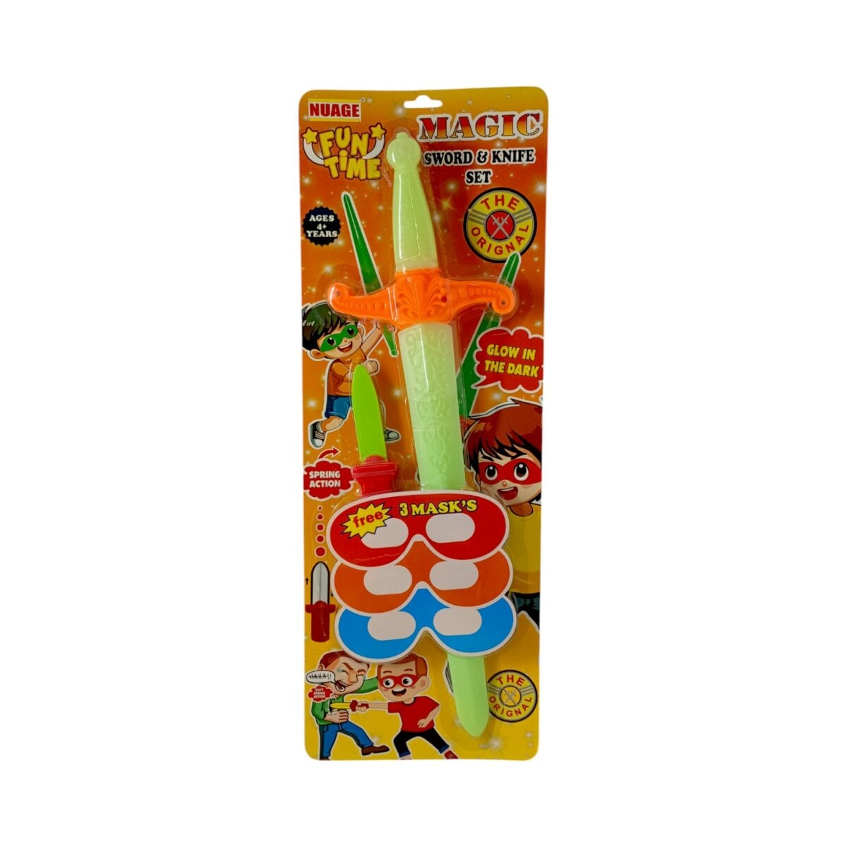 Nuage Magic Glow In The Dark Sword and Knife Set For Kids | 4+ years