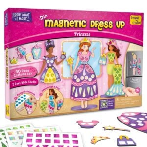 Imagimake DIY Magnetic Dress-Up Princess | 30 Magnetic Dresses And Accessories | Interchange And Create Unlimited Outfits | Pretend Play Toys For Kids | 3+ Years