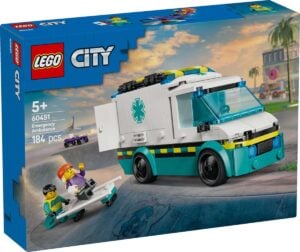 Lego City Emergency Ambulance For Kids | 60451 Building Blocks | 184 Pcs | 5+ Years