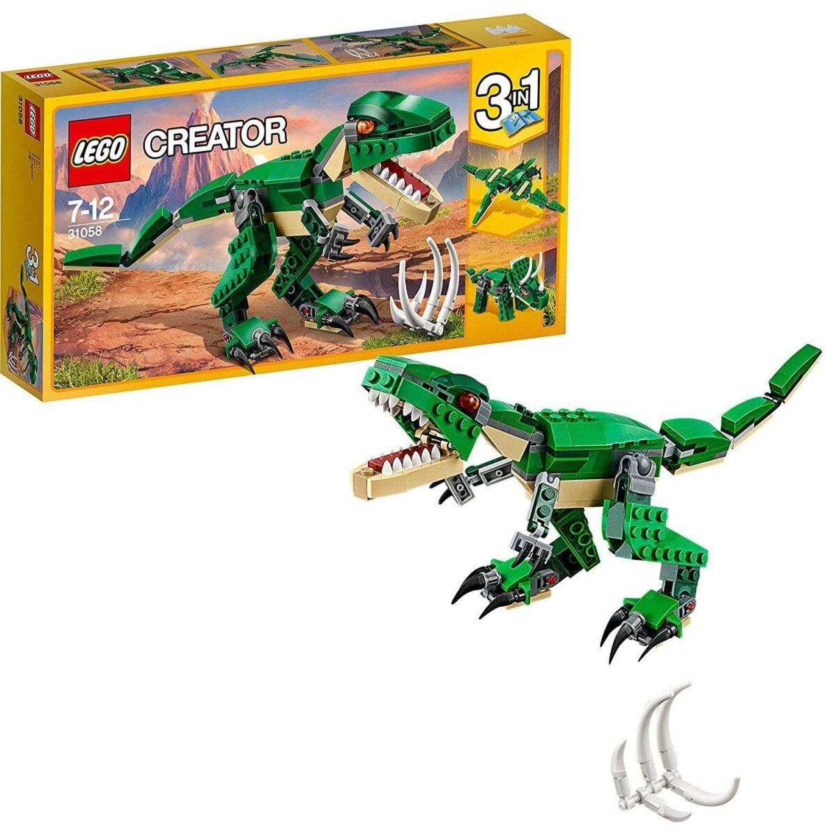 LEGO Creator Mighty Dinosaurs building set, LEGO Creator Mighty Dinosaurs T-Rex, LEGO Creator Mighty Dinosaurs Triceratops, LEGO Creator Mighty Dinosaurs Pterodactyl