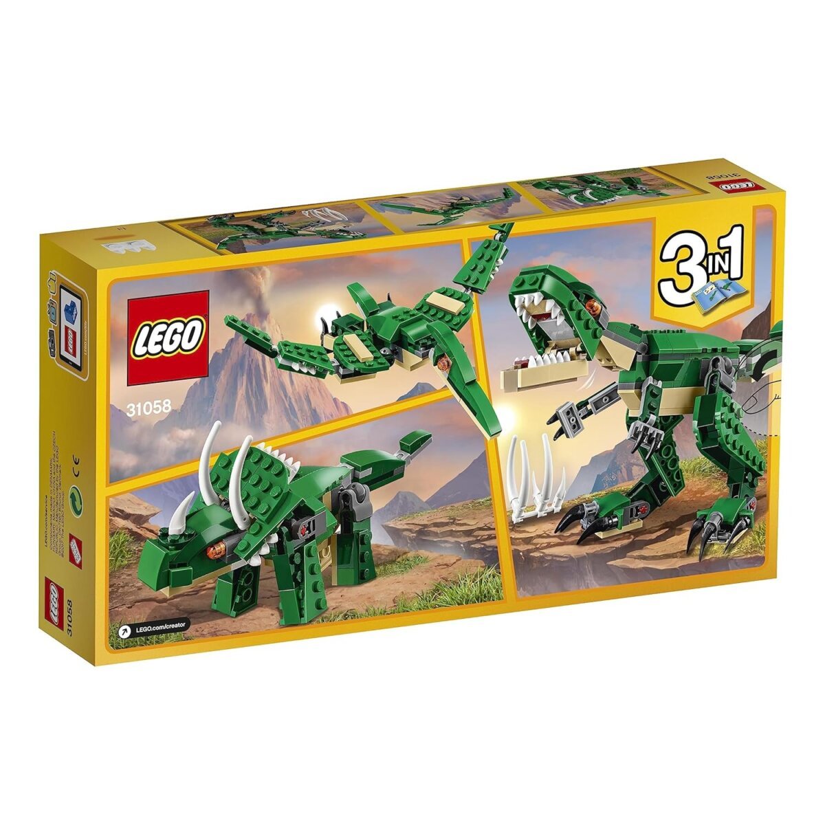 Buy Lego Creator Mighty Dinosaurs 3in1 31058 Building Blocks Toys for  Kids 7-12 Years for Online In India • Kheliya Toys