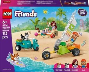 Lego Friends Surfing Dogs And Scooter Adventure 42641 Building Blocks For Kids | Fun Creative Beach Playset with Mini Doll & Pets | 6+ Years