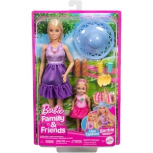 Mattel Barbie Family and Friends Dolls Picnic-Themed Playset – Fun Storytelling Playset with Barbie and Friends for Kids 3+ Years