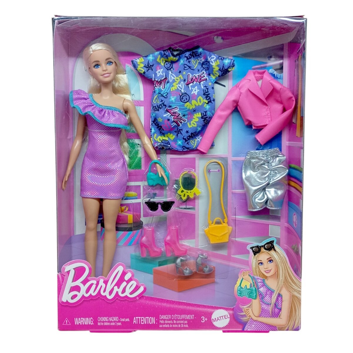 Mattel Blond Hair Barbie Doll with Clothes and Accessories For Kids | 3+ Years.