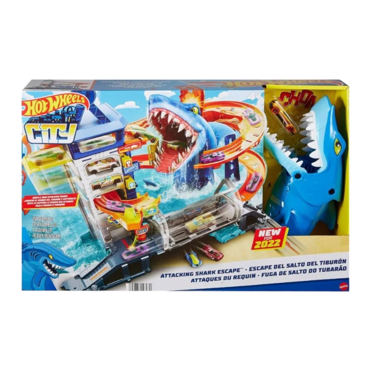 Mattel Hot Wheels Attacking Shark Escape Track Play Set For Kids | Include 1 Car Toy | 4+ Years.