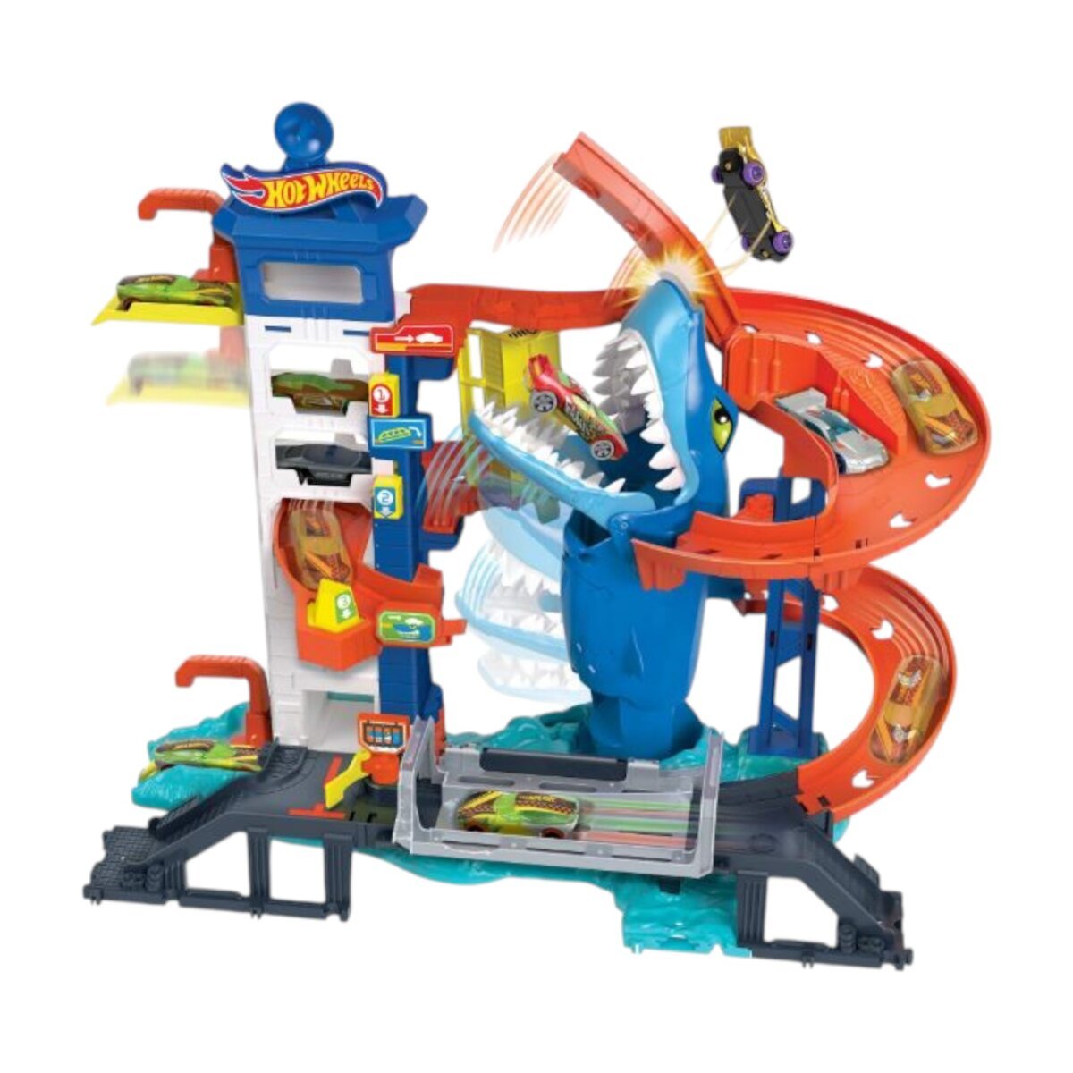 T Rex Hot Wheels Mega Garage Tiburon Wheels Ultimate Garage Pista