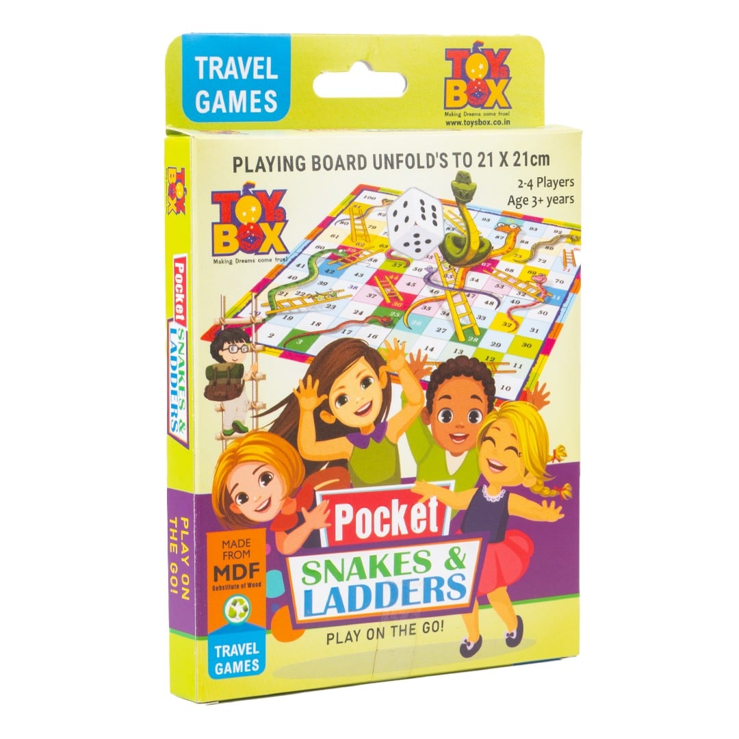 Toy Box Pocket Snakes And Ladders Games For Kids board game, Toy Box Pocket Snakes And Ladders Games For Kids travel toy, Toy Box Pocket Snakes And Ladders Games For Kids classic board game