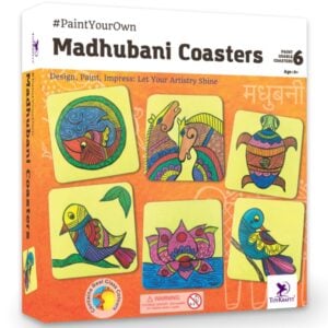 ToyKraft Madhubani Coasters Paint Your Own Art Kit | Educational DIY Painting Set for Kids | Traditional Indian Folk Art Craft | 8+ Years