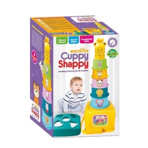 Toymate Cuppy Shappy 3 in 1 Sorting Stacking Nesting Cups | Shapes And Color Non Toxic  Toy Games | Toddle Activity Blocks For Kids | 1+ Years