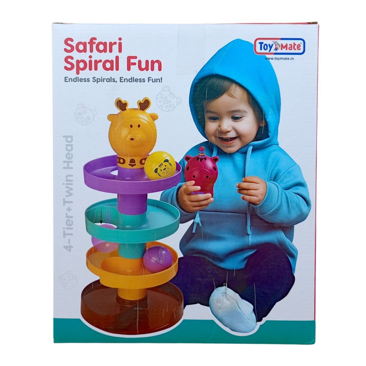 Toymate Safari Spiral Fun  4-Tier Jungle Adventure for Toddlers For Kids  | 1+ Years