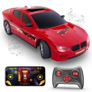 Mirana 1:20 Scale Tracer Remote and App Controlled Car | USB Type-C Rechargeable High Speed Drift RC Vehicle | 1.5X Nitro Boost with in-Built Bluetooth Speakers for Kids | 4+ Years.