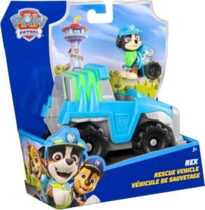 Wingmagic Paw Patrol Rex Dinosaur Rescue Vehicle Toy Truck with Collectible Action Figure | Durable Imaginative Play Set for Kids | Ages 3+