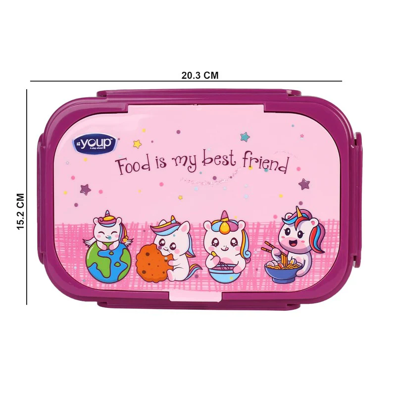 Youp Stainless Steel Insulated Lunch Youp Stainless Steel Insulated | Unicorn Theme Lunch Box With Fork And Spoon For Kids | 3+ Years Youp Stainless Steel Insulated | Unicorn Theme Lunch Box With Fork And Spoon For Kids | 3+ Years Image 6