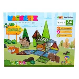 Zephyr Magnetix Learning Steps My First Construction Jungle Set | Magnetic Jungle-Themed Building Toy for Kids | 3+ Years