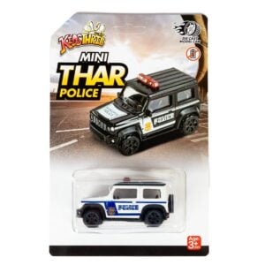 Ratna’s Kidsthrill Mini Thar Police Jeep die-cast model toy, realistic police jeep toy for kids, collectible die-cast jeep for kids, 2+ years toy jeep model, miniature Thar police jeep for kids