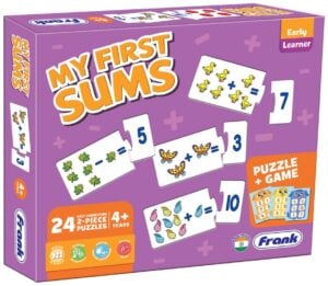 Frank My First Sums Puzzle And Game | Fun And Interactive Self-Correcting Jigsaw Puzzle with Spotty Sums Lotto for Kids | 4+Years