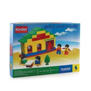 Peacock Home Sweet Home Kinder Blocks Set For Kids | Fun Creative Building Toy with Easy Interlocking Blocks for Imaginative Play, Ideal for 4+ Years