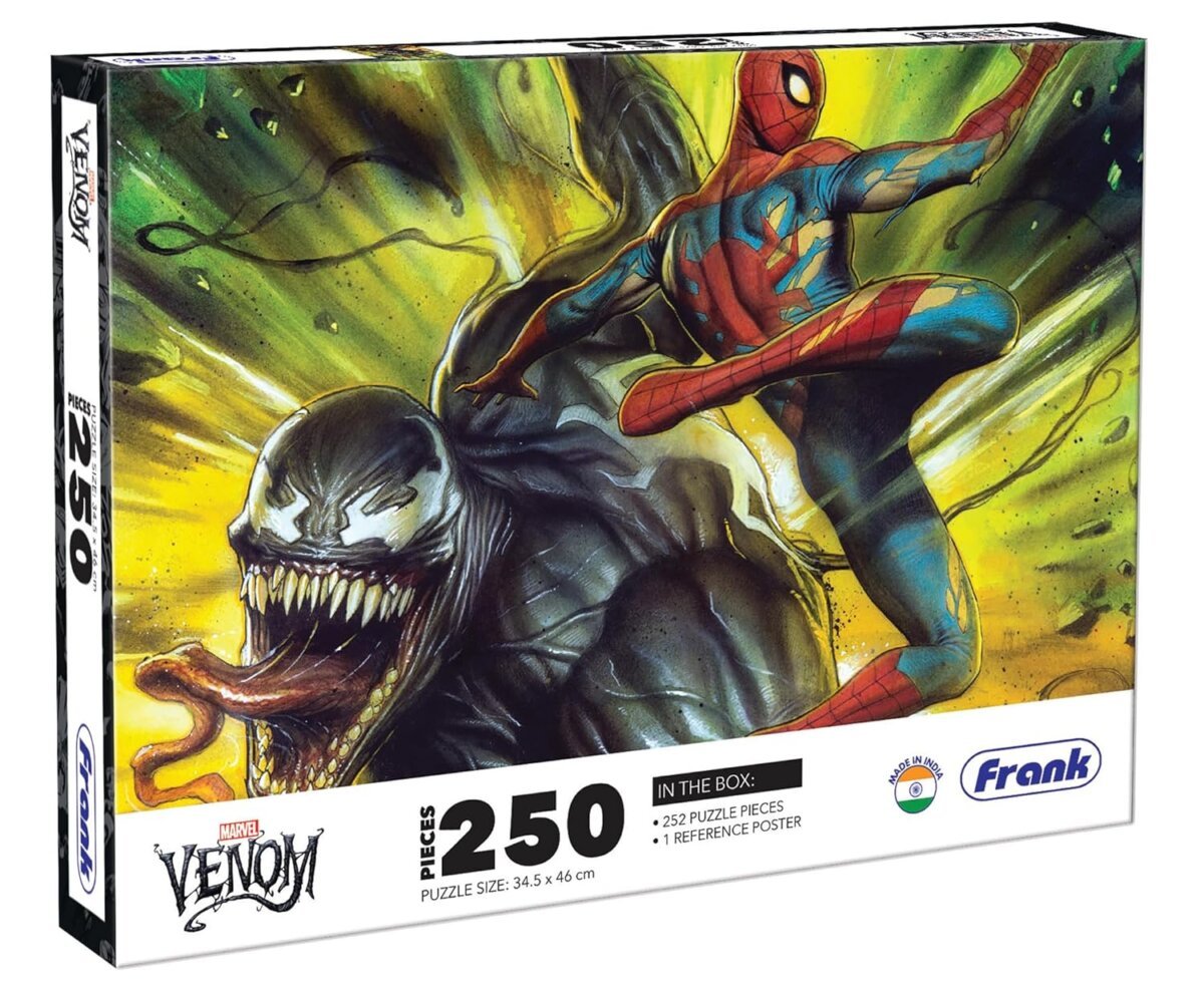 Frank Marvel Venom 250 Piece Jigsaw Puzzle | Fun and Challenging Brain Booster Educational Toys | Realistic Illustrations Puzzle Games for Focus and Memory For Kids | 9+ Years