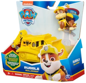Win Magic Paw Patrol Rubble Bulldozer with Collectible Figure – Durable Construction Rescue Vehicle Toy for Kids Ages 3+ | Imaginative Play Truck