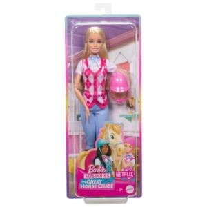 Mattel Barbie Mysteries The Great Horse Chase Malibu Doll – Fun Adventure Fashion Doll with Horse for Kids, Pretend Play, 3+ Years