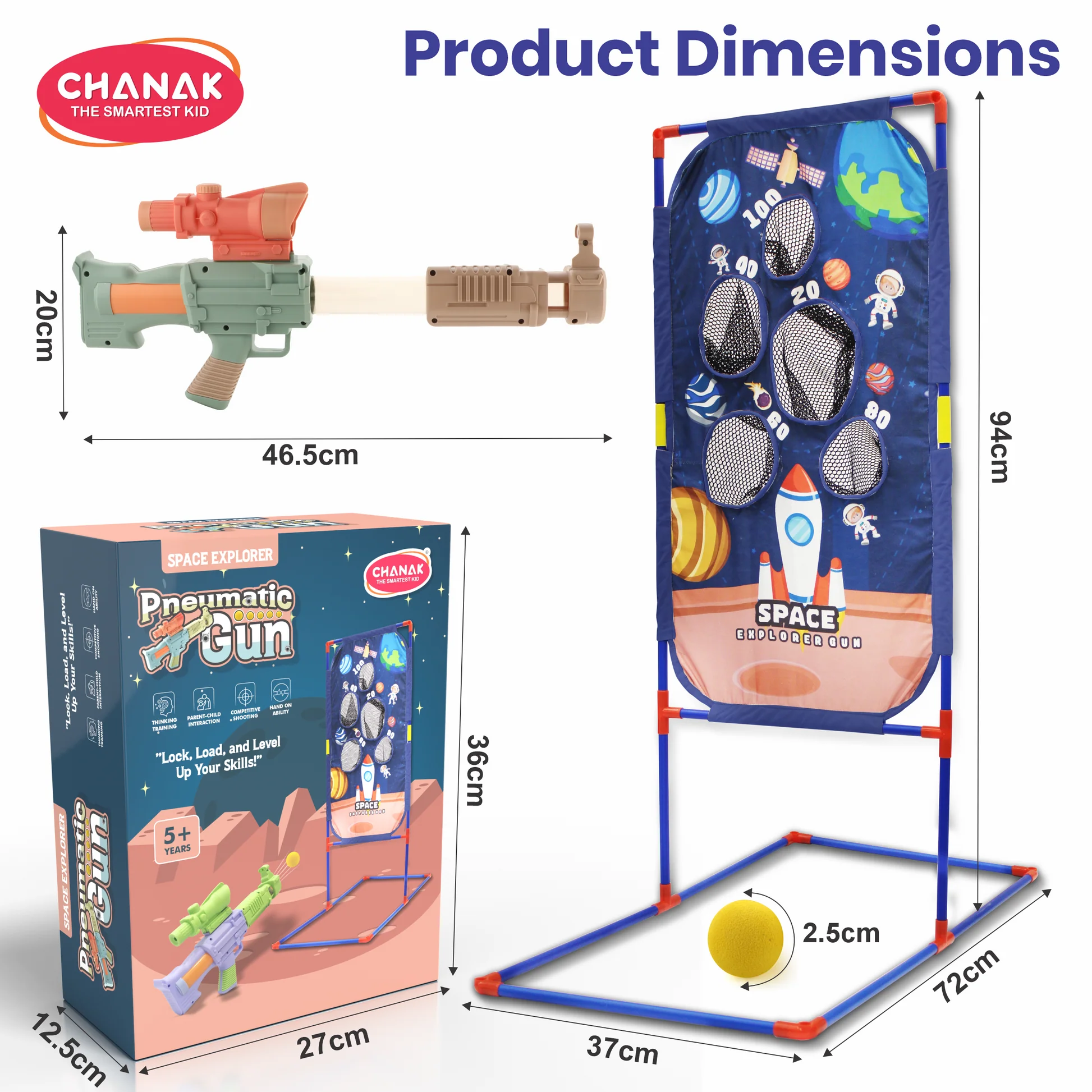 Chanak The Smartest Kid Space Explorer Pneumatic Gun For Kids | 5+ Years