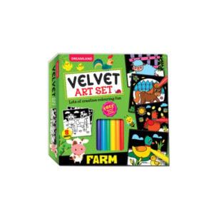 Dreamland Farm Velvet Art Set with 10 Free Sketch Pens | Creative Activity Kit for Kids | 3+ Years