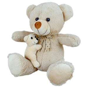 Funzoo Cuddling Mom Soft Plush Toy – Lovable Huggable Cute Teddy Bear 30cm for Kids Soft Toy Age 3+