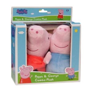 Hasbro Peppa and George Combo Plush Toy for kids, Hasbro Peppa and George Combo Plush soft toys, Hasbro Peppa and George Combo Plush Peppa Pig characters, Hasbro Peppa and George Combo Plush cuddly toy set