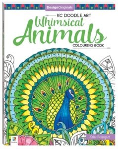 Hinkler KC Doodle Art Whimsical Animals Colouring Book | Design Originals | Colouring Book For Kids  | 7+ Years