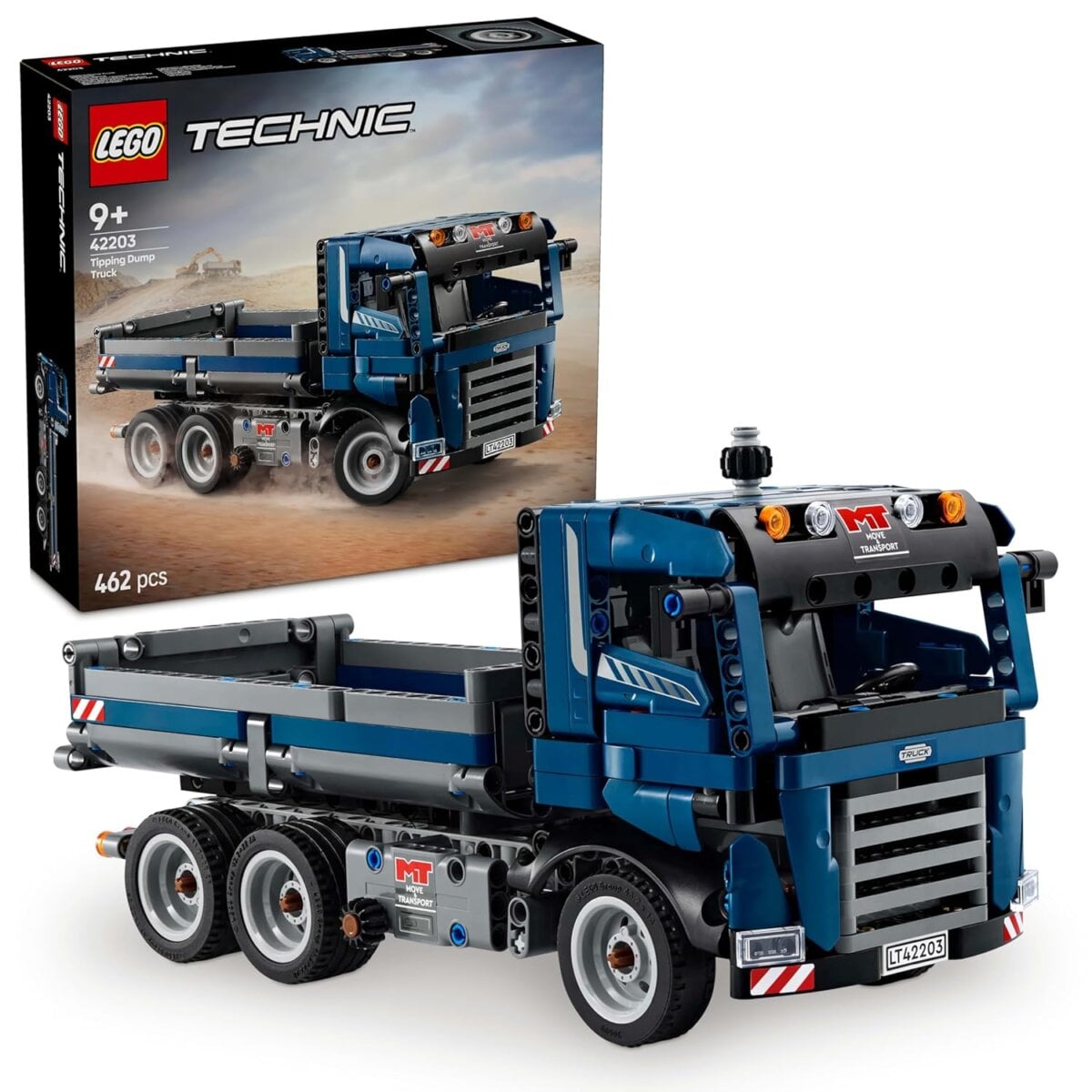 Lego Technie Tipping Dump Truck Set For Kids | 42203 Building Blocks | 462 Pcs | 9+Years