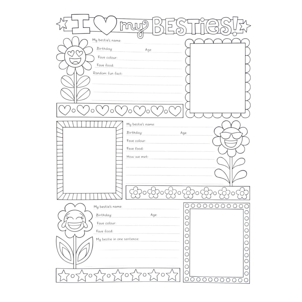 Notebook Doodles Best Friends Colouring Activity Book 3 Notebook Doodles 'Best Friends' Colouring Activity Book | 6+Year Notebook Doodles 'Best Friends' Colouring Activity Book | 6+Year Image 3