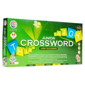Ratna's Junior Crossword Every Tile Counts Train Your Brain Educational Game For Kids | Fun Vocabulary And Spelling Board Game for Children