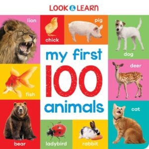 Shree Book : Look And Learn | My First 100 Animals ( Padded Board Book ) For Kids | 6+ Months
