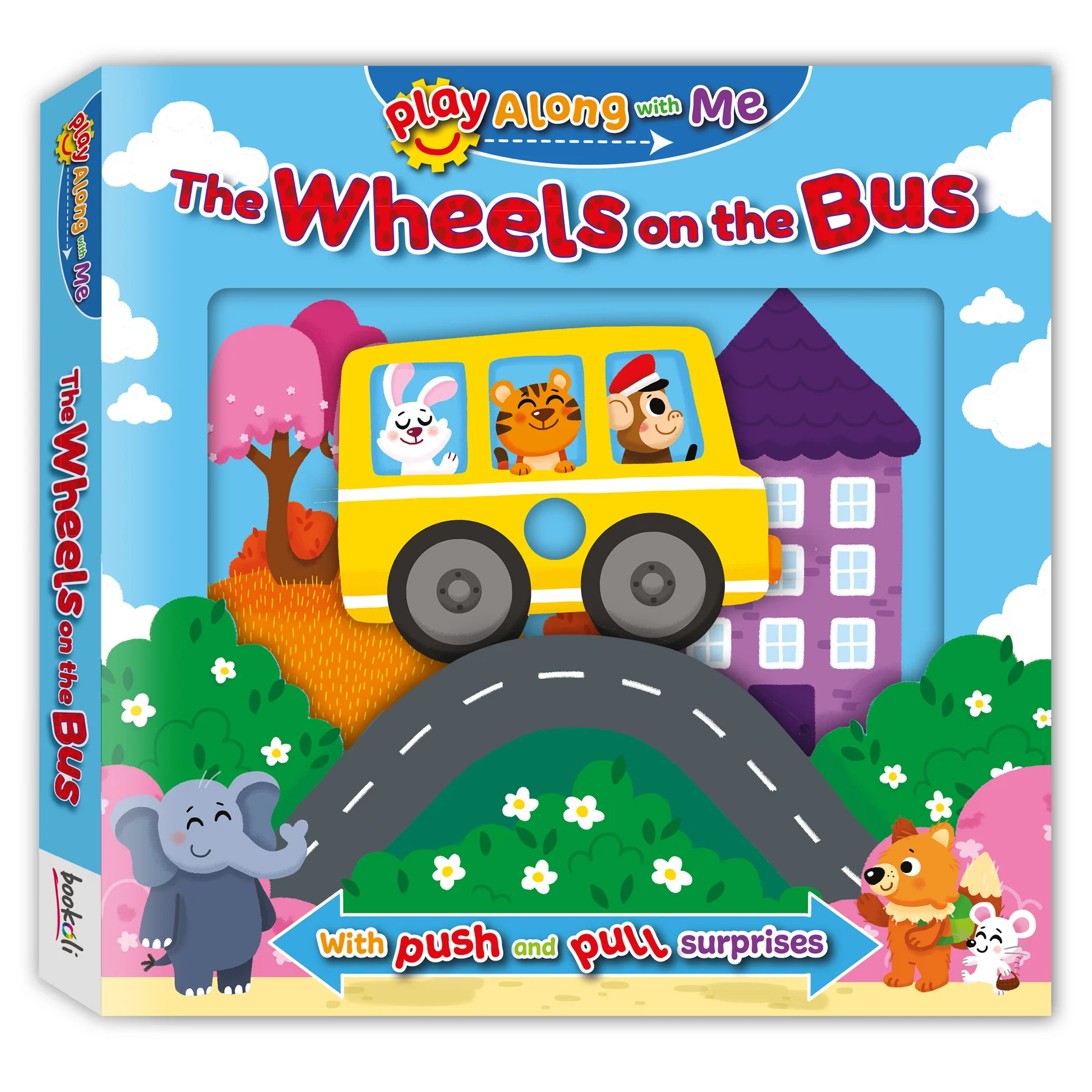 Shree Books Play Along With Me The Wheels On The Bus book, Shree Books Play Along With Me The Wheels On The Bus interactive book, Shree Books Play Along With Me The Wheels On The Bus board book for kids,