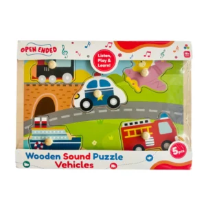 Toycra Open Ended Wooden Sound Puzzle | Listen, Play And Learn For Kids | 18+ Months