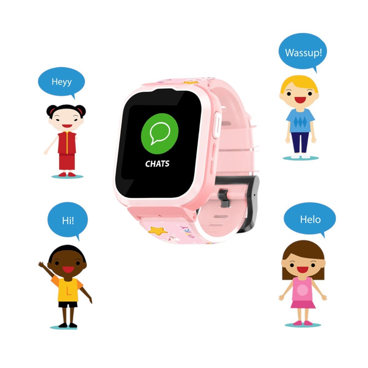 Buy SPIKY Born Stylish 4G Smart Watch Cyclops Printed Belt For