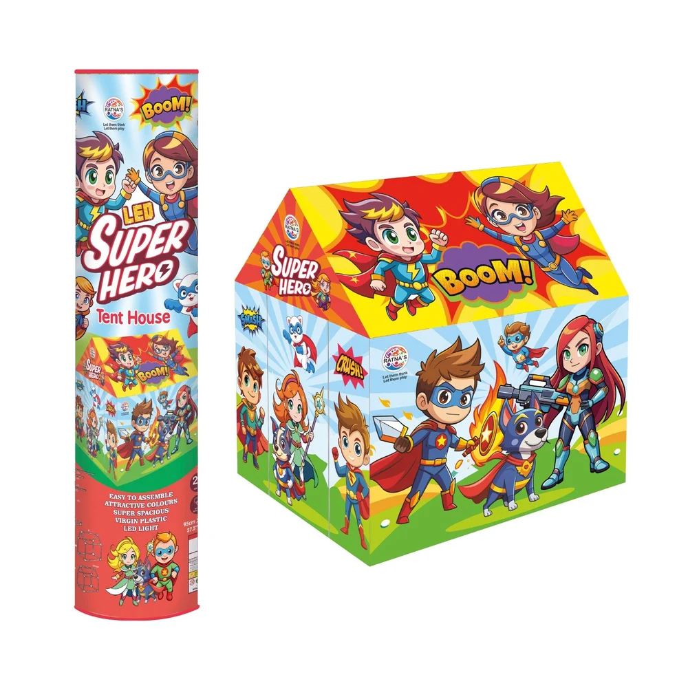 Ratna's Cotton LED Super Hero Baby Tent House For Kids | 2+Years