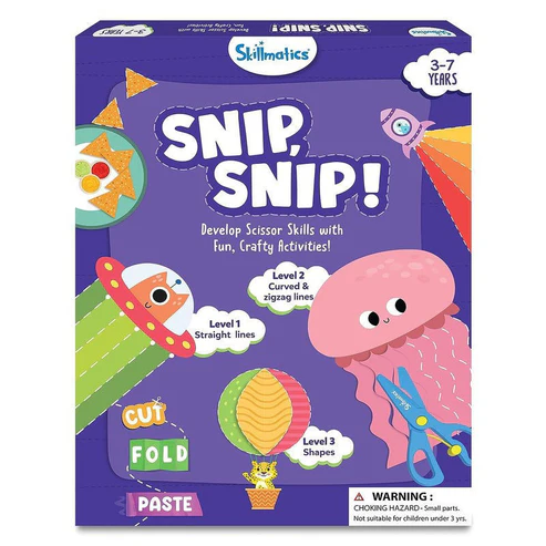 Skillmatics Snip Snip Art and Craft Activity Kit | Creative DIY Fun for Kids | 3+ Years