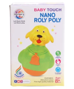 RATNA'S Musical Nano Roly Poly Cute Dog | Wobbling Rattle Toy for Toddlers | 8+Months