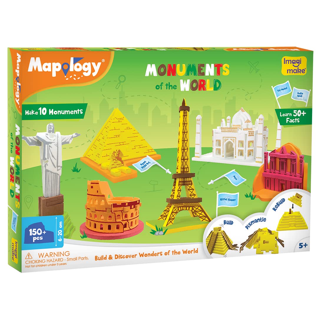 Imagimake Mapology  Monuments of The World ! Toy Educational Toys for Kids | 5+ Years.