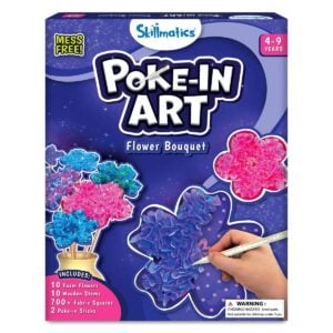 Skillmatics Poke-in Art Flower Bouquet | Creative 3D Art and Craft Activity Kit for Kids | 4+ Years