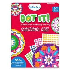 Skillmatics Dot It Sticker Activity - Mandala Art | Mess-Free 500+ Stickers Fun Craft DIY Activity Kit For Kids | 3+ Years