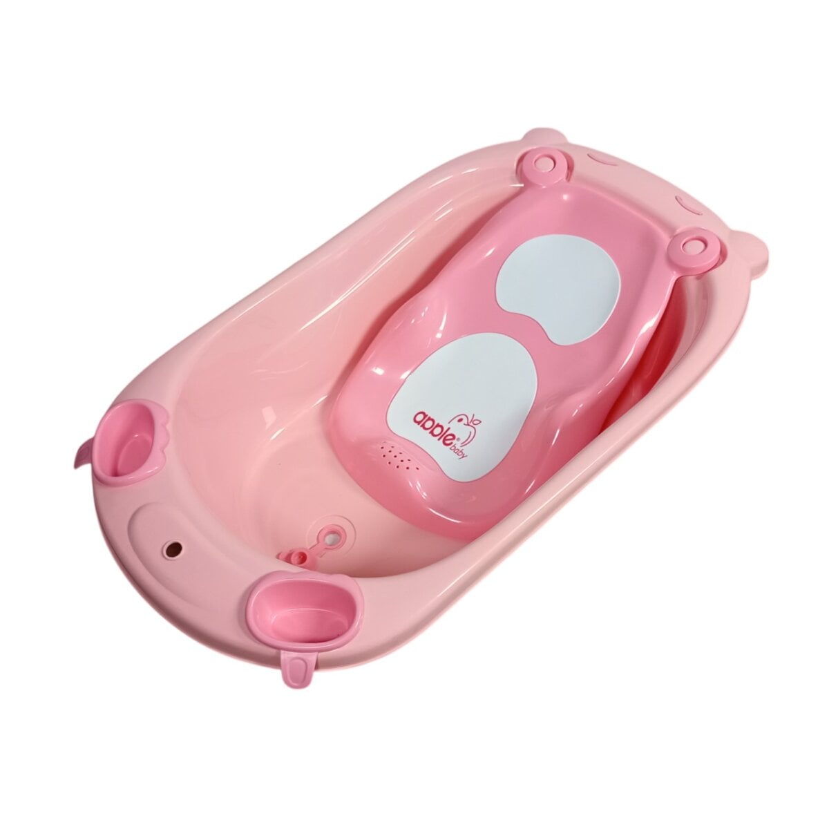 Apple Baby European Standard Bath Tub for Infant Child with Tray | Non- Toxic and Soap Holder Bath Tub | 3+ Months.