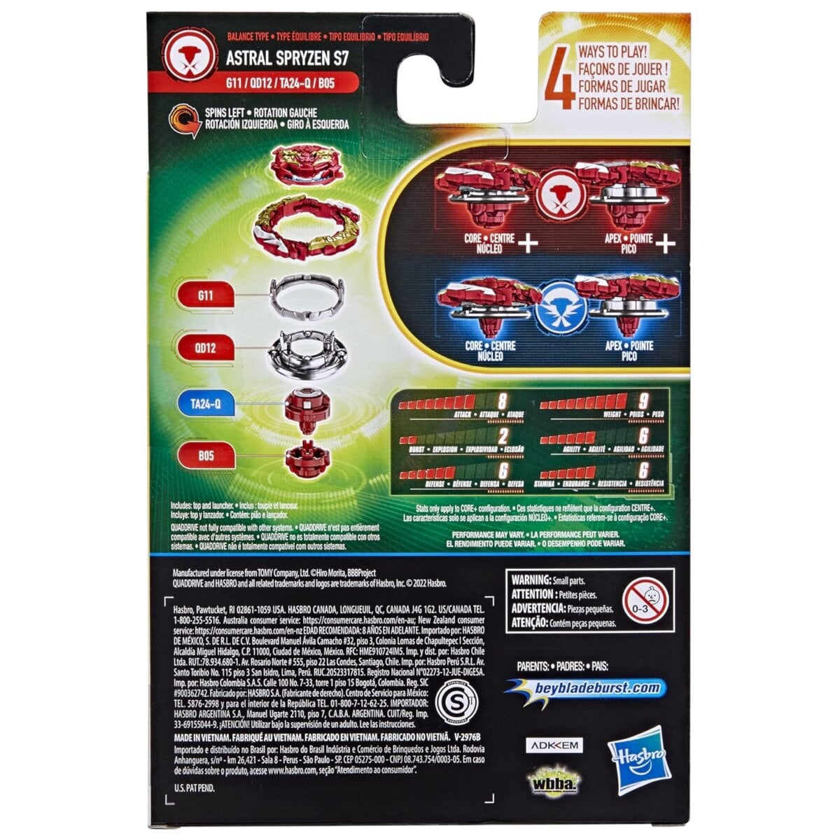 Beyblade Burst Quaddrive Astral Spryzen S7 4 Beyblade Burst Quaddrive Astral Spryzen S7 | Beyblade Battling Game Top Toy With Launcher For Kids | 8+ Years Beyblade Burst Quaddrive Astral Spryzen S7 | Beyblade Battling Game Top Toy With Launcher For Kids | 8+ Years Image 4
