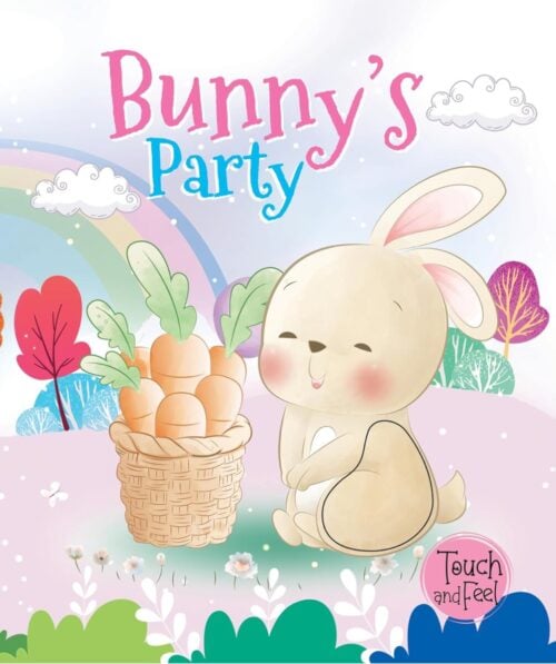 Booktopus Bunny's Party Sensory Touch and Feel Board Book | Tactile Early Learning Book for Toddlers | 2+ Years