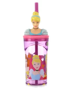 Disney Princess 3D Face Tumbler – 360 ml | Amazing Kids Drinkware for Daily Hydration, BPA-Free Plastic, Ideal for 3+ Years