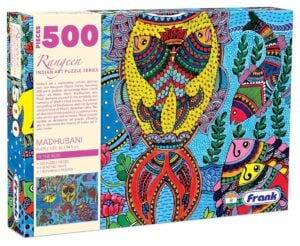 Frank Madhubani 500 Piece Jigsaw Puzzle Fun Educational Brain Booster Toy with Realistic Illustrations for Kids and Adults Age 10 Plus