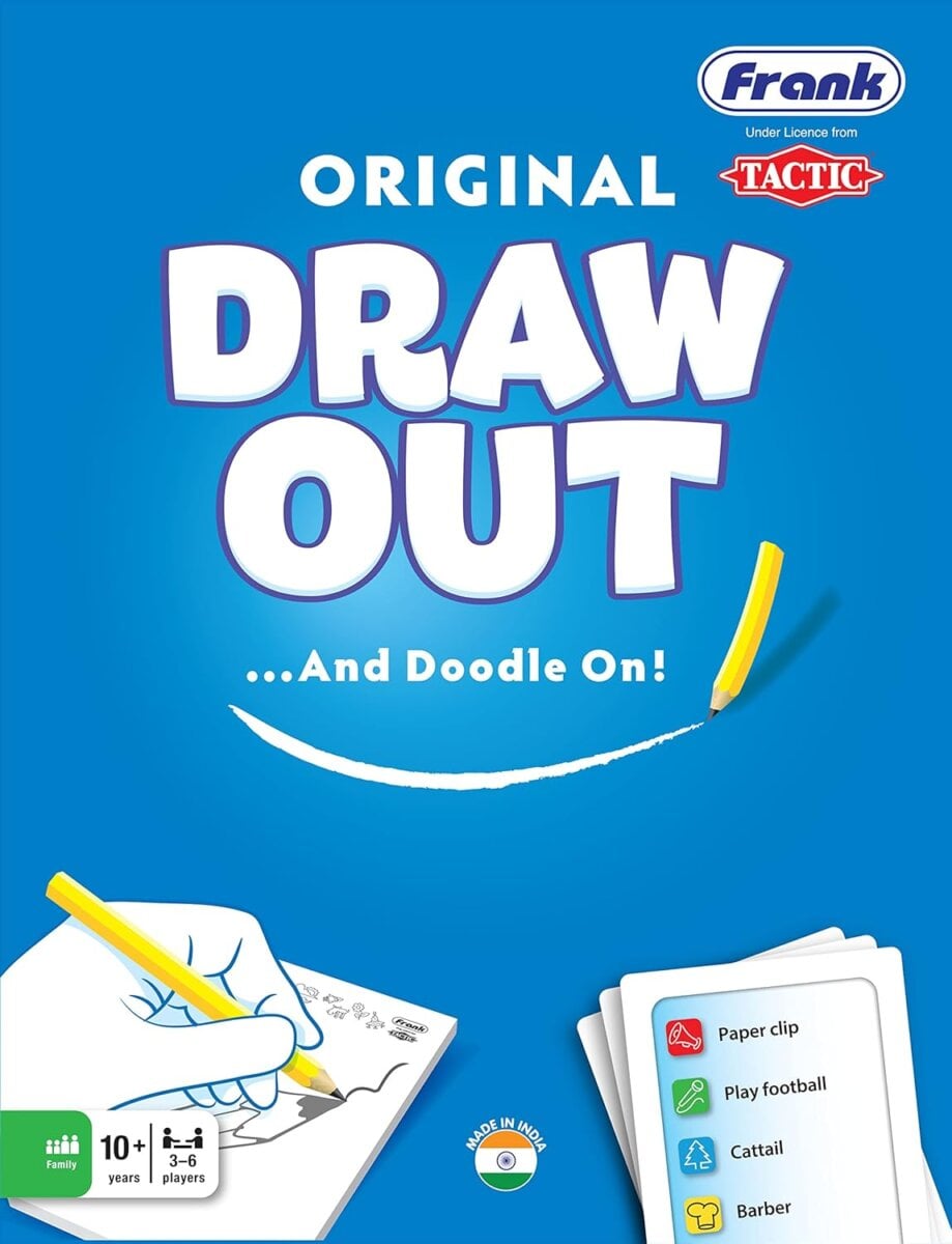 Frank Original Draw Out Board Games | Fun and Entertaining Indoor Games for 3 to 6 Players | Quick Thinking Kids Games with Drawings For Kids | 10+ Years