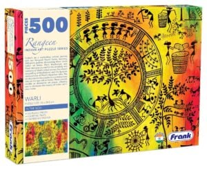 Frank Warli Art 500 Piece Jigsaw Puzzle Fun Educational Brain Booster Toy for Kids 10+ with Realistic Indian Folk Art Illustrations